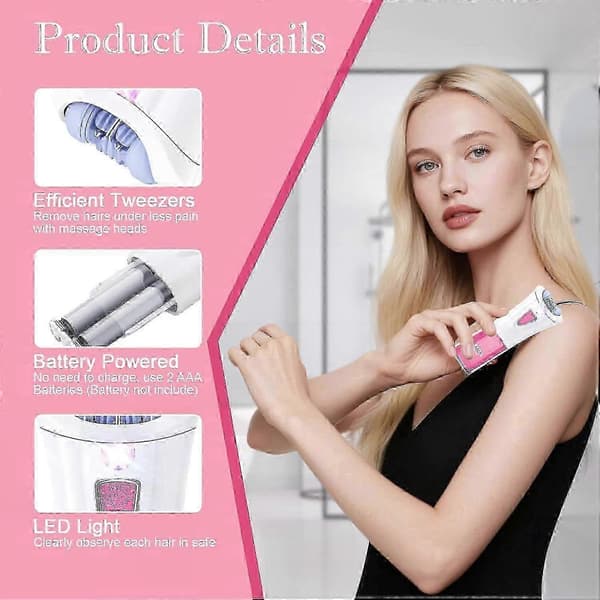 Glabrouse Skin Epilator 2025, Ansigthårfjerner til kvinder, Smertefri og Glat Hud