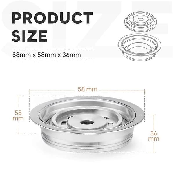 Återanvändbar kapseladapter 40 ml kompatibel med Vertuoline Vertuo Next Pop Machine kompatibel med Nespresso kaffe Silver