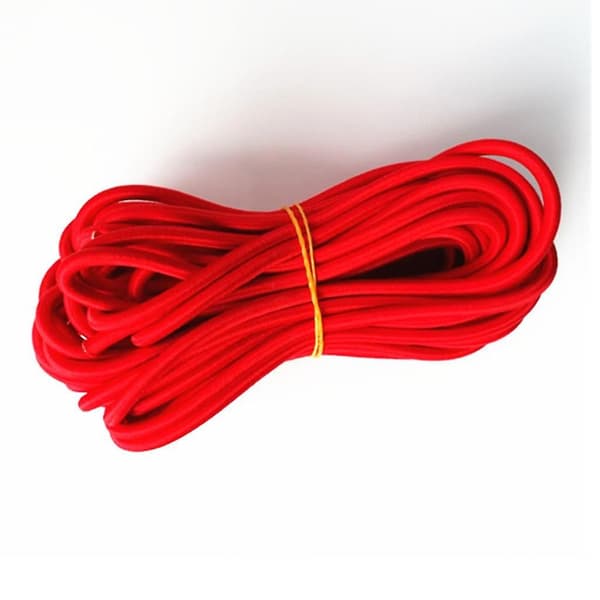 5 mm röd elastisk gummibungee-lina stötsnöre för båtar och släpvagnar, 10 m Red