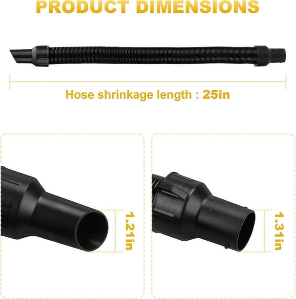 Ersättningsslangmontering för Dewalt lövblås och dammsugare 704660053412 DCV580 DCV5