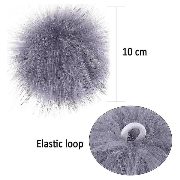 20 stycken DIY fuskpäls fluffig med elastiska ögletillbehör kompatibla med hattar nyckelringar halsdukar handskar väskor