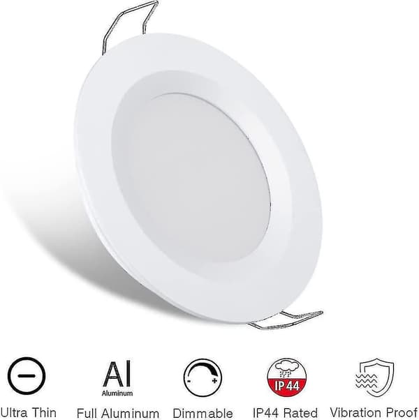 4x 12V LED Indbygningsloftlampe 3W 3200K Dæmpbar