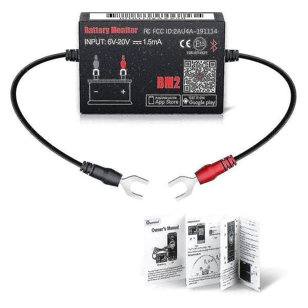 Bluetooth bm2 12v Batteriövervakare Bilbatterianalysator Test Batteridiagnostikverktyg för Android Ios