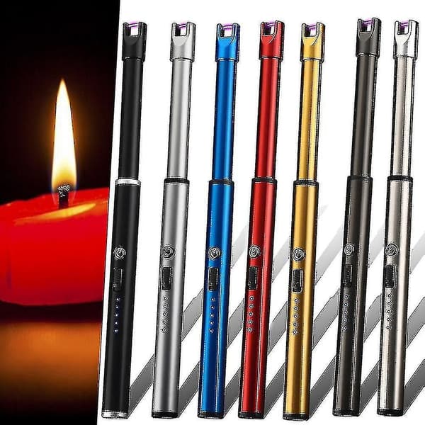 Elektrisk lighter USB genopladelig lighter stearinlys lighter buet vindtæt lighter Sx Isblå