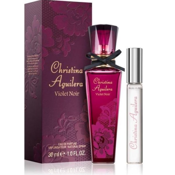 Christina Aguilera Violet Noir Gift Set 30ml Edp Spray + 10ml Edp Rollerball