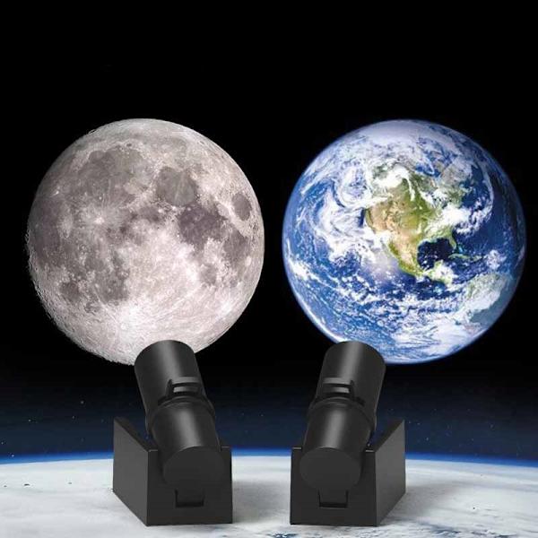 Stjerneprojektor LED Jord/månelampe Galaxy Light Projektor earth 4.5*2.8*2.5cm