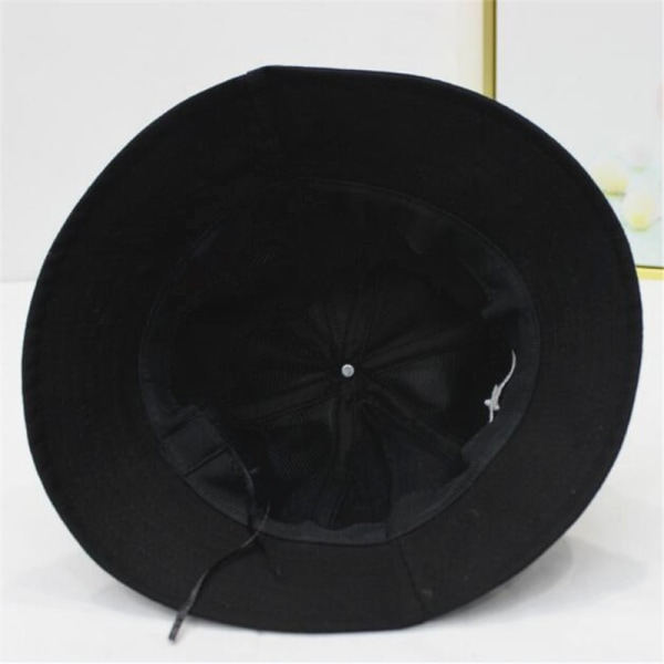 Bucket Hats Broderi Bred Brätte Big Eyes Hattar Purple kid