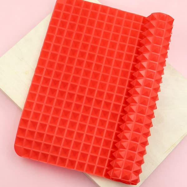 Multifunktions BBQ Pizza Bakeware Silikonmatta Baktillbehör red 27*39cm