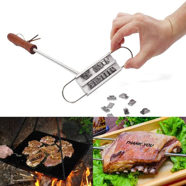 BBQ Branding Iron 55 Letters DIY- printed BBQ-verktyg 1/set