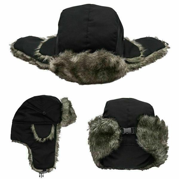 Herre Vinter Trapper Aviator Trooper Varm russisk vandtæt skihat navy