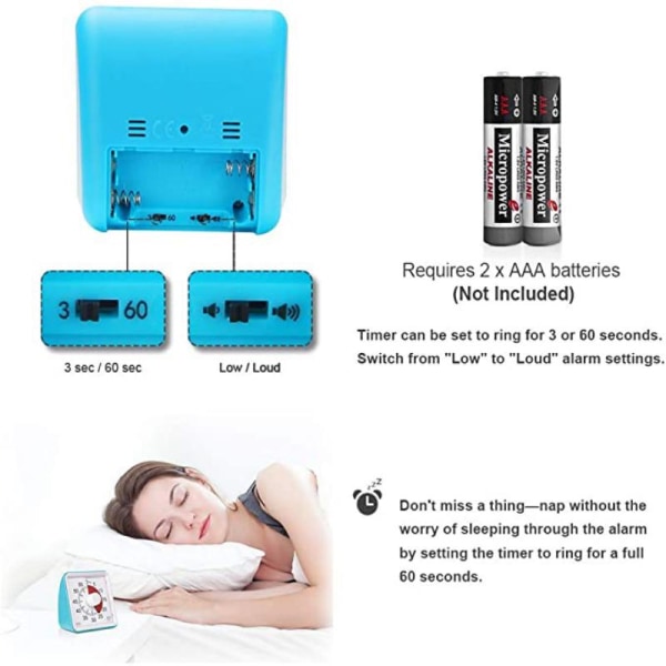 60 minuter Analog Visual Timer Time Management Tool red 78*78*48mm