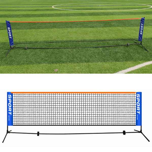 Bärbart tennisnät, hopfällbart justerbart badmintonnät inomhus utomhus strandsport träningsutrustning för barn vuxen- NET 4.1m