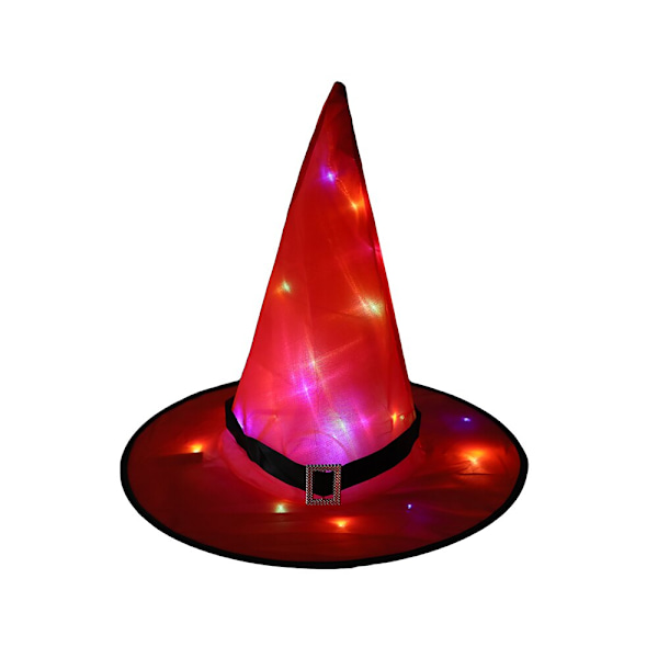 Halloween LED-lysande häxhatt Glödande häxhatt orange 32*38cm