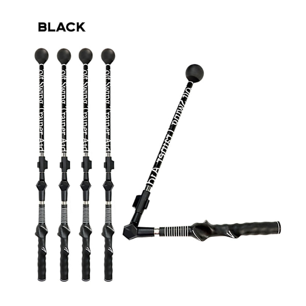 Golf Swing Træningshjælp Stick Houding Corrector Swing Trainer black 1pc