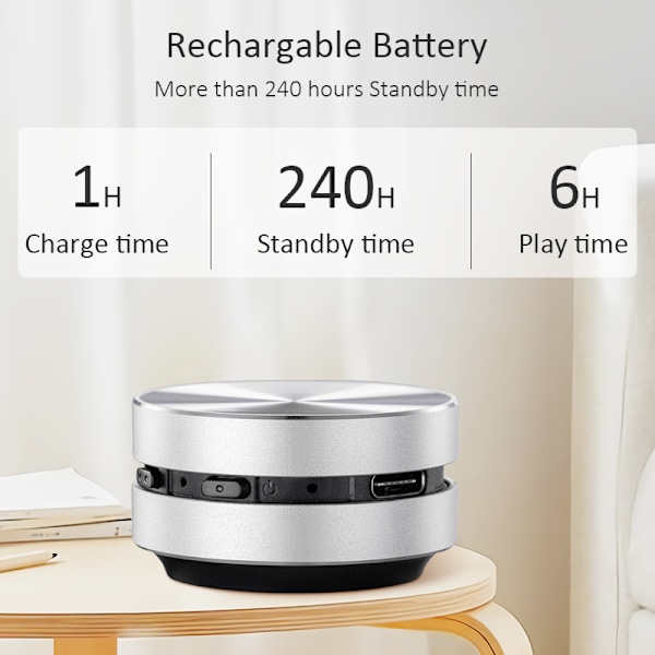 Bærbar Bluetooth Sound Box Humbird-højttaler silver