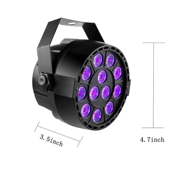 12W LED Disco UV Violet Scenljus Ultraviolett Svart Ljus Par Light Spotlight lampa black