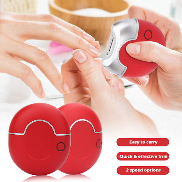 Elektrisk nagelklippare Automatisk bärbar nagelklippare red 81x68x32mm