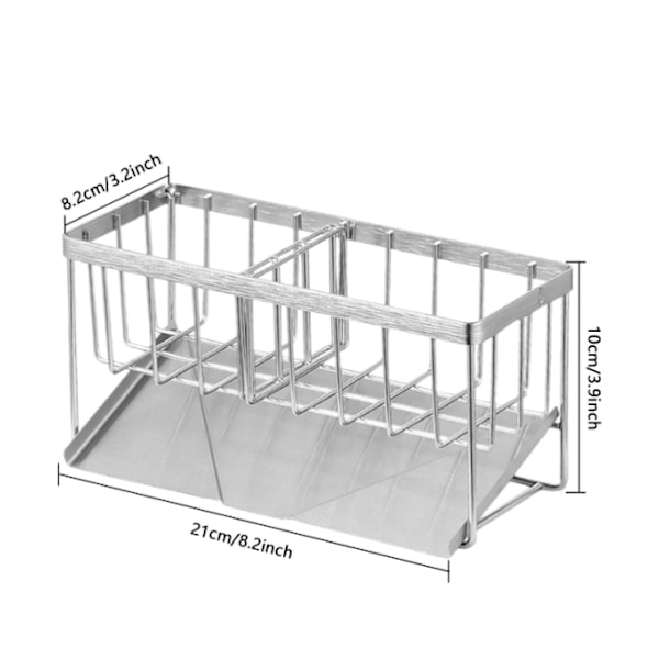 Keittiötiskialtaan organizer Caddy Sink Caddy-sieniharjapidike tyhjennysastian alustalla A