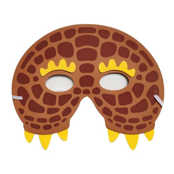 Dinosaur Party Masks Elastisk EVA Filt Child Foam Dino Mask brown