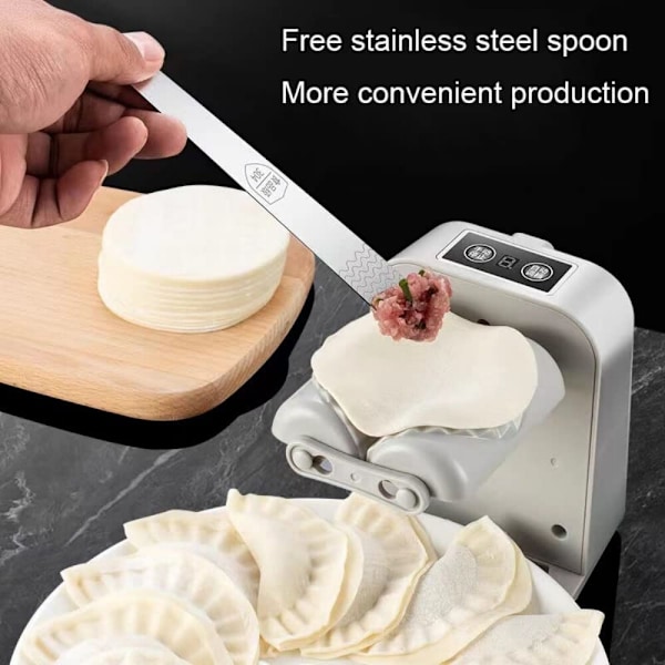 Automatisk Dumpling Machine Press Dumpling Form Wonton Machine Kitchen white