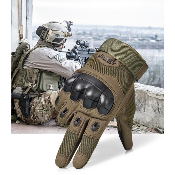 Pekskärm Militära taktiska handskar Arméskyttehandske brown L