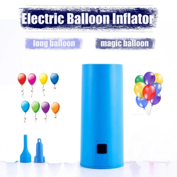 Elektrisk pumpmunstycke Globos maskin luftballongblåsare blue 16*7*8cm