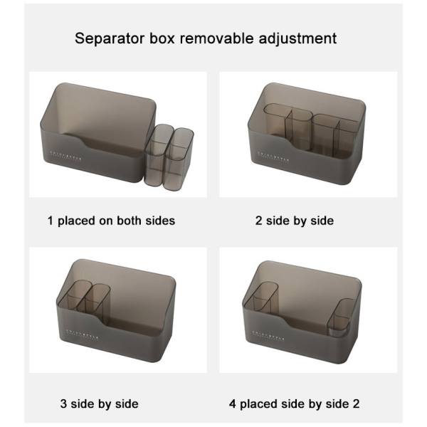 Pöytäkoneen meikkikorujen säilytyslaatikko sekalaiset tavarat transparent without grid