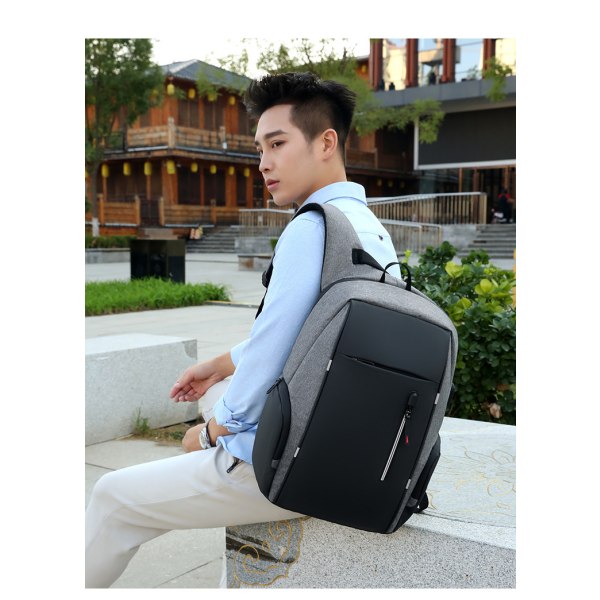 mäns vattentäta ryggsäck med stor kapacitet grey