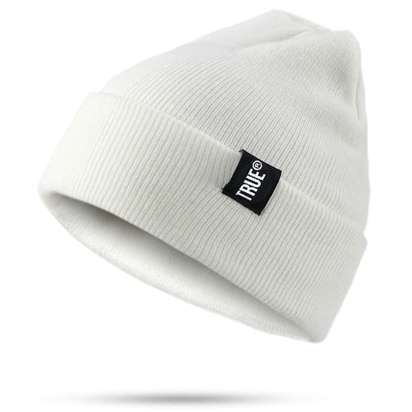 Vinterstickad mössa för kvinnor män Enfärgad Höst Vinter Håll varma mössor C5 light grey