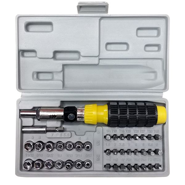 Set skruvmejselsats Verktyg Skruvmejsellåda gray 21*11*4.5cm