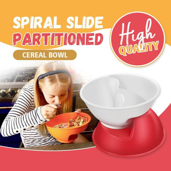 Spiral glidande skiljevägg Spannmålsskål Snackskål white
