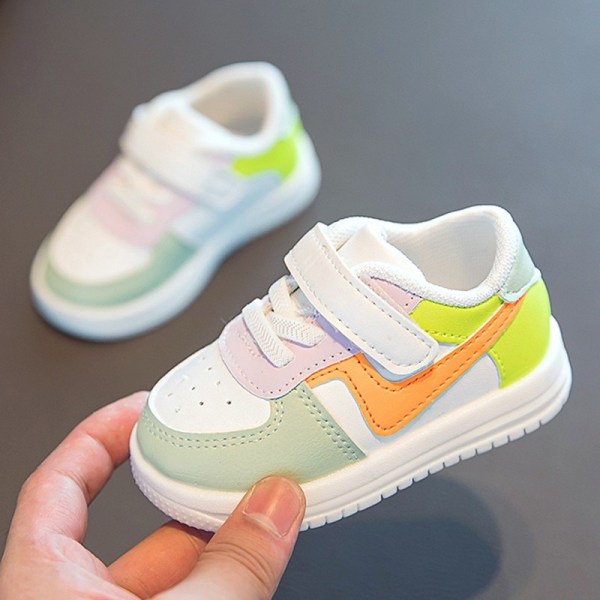 Babysko Småbørn Piger Drenge Sportssko Til Børn Læder Flats Børn Sneakers 3154-orange 19 ( insole13.5 cm)