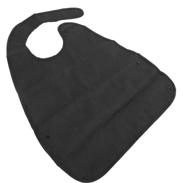 Voksen hagesmække Vandtæt blødt forklæde Voksen poly hagesmæk Lang tøjbeskytter til ældre patient Sundhedsplejeværktøj Sort black 2pcs