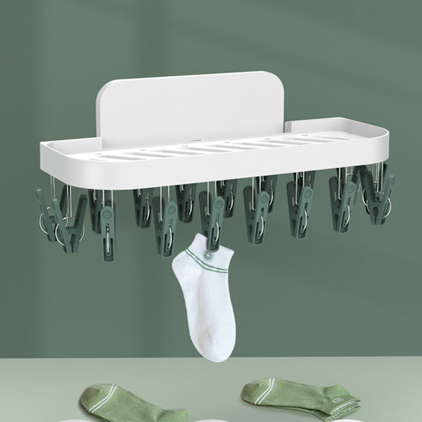 Håndklædetørrestativ Foldbar bøjle No-punch white 36.2*15.3*14.5cm