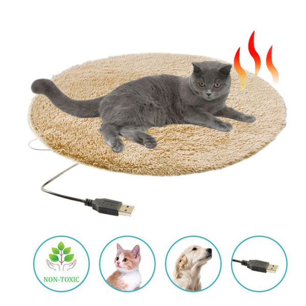 Winter Pet Electric Pad Pehmuste Pehmomatto gray dia 40cm