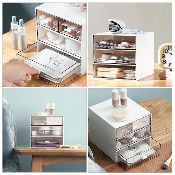 Diverse Opbevaringsskuffe Design Diverse Organizer Skuffe white 15.3*16.6*14.5CM
