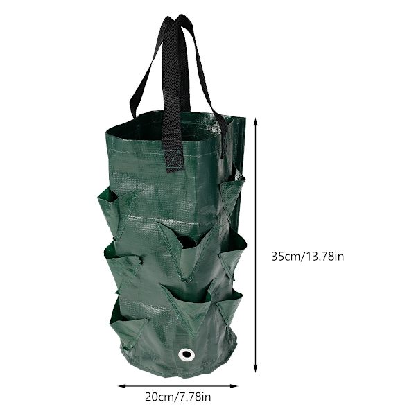 3 liters hængende vækstpose åndbar flerlomme green diameter 20*35cm