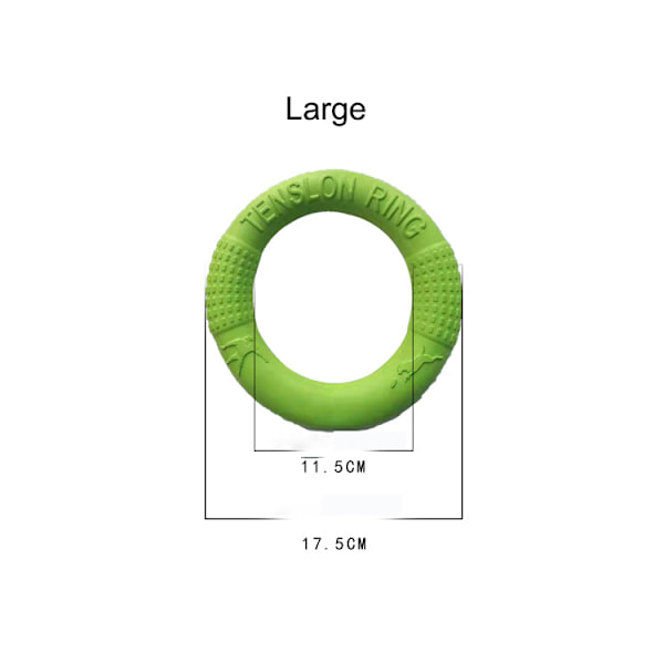 Husdjursflygande skivor Träningsring avdragare Slip Bite Flytande leksaker green 18cm(diameter)