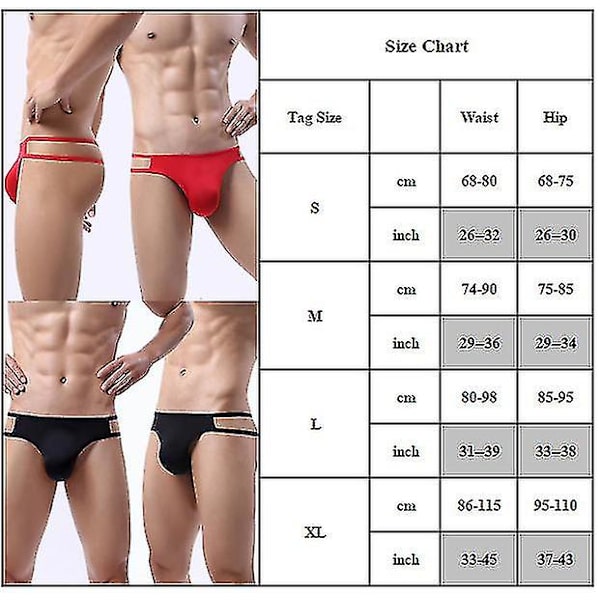 3-pakkaus/setti Herrbyxor Jockstrap G-string Alusvaatteet Kalsongit T-back Sukat S