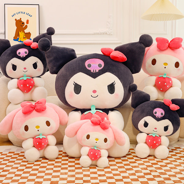 Strawberry Melody Dukke Plys Legetøj Stor Dukke Kuromi 100CM