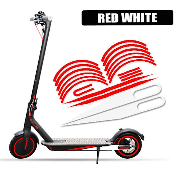 Hot Night Riding Advarselsstrimmel til Xiaomi Mijia M365 Scooter Sticker Reflekterende PVC Scooter Decal Red