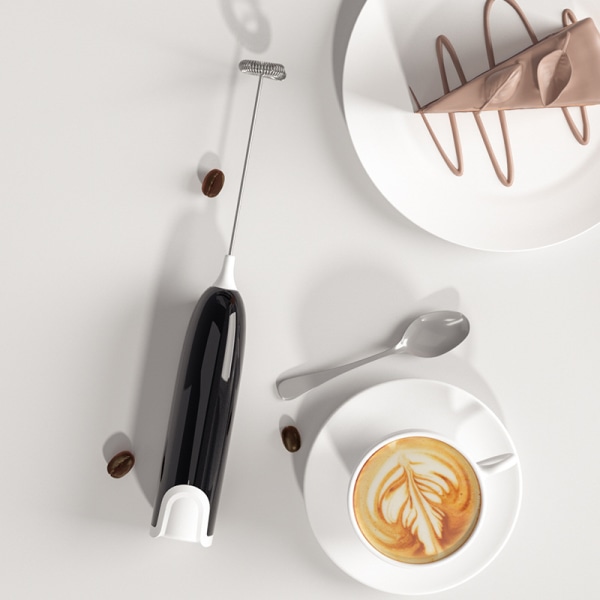 Elektrisk mjölkskummare Köksdryck Visp Mixer Omrörare White coffee