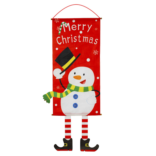 Jul flagga elf snögubbe tecknad hängande trasa elf