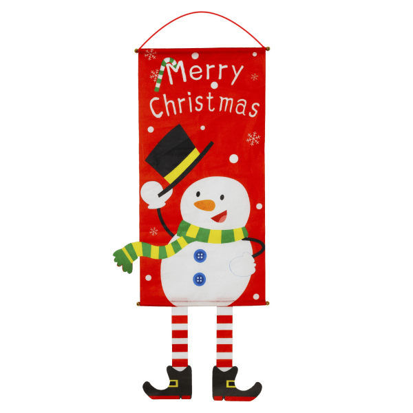 Jul flagga elf snögubbe tecknad hängande trasa snowman