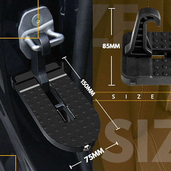 Ekstra fodpedal Sikkerhedshammer i aluminiumslegering black 18CM×9CM×3CM