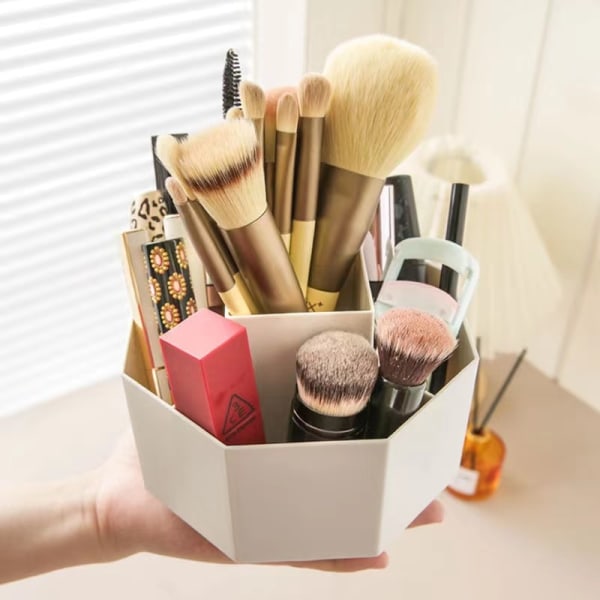 Pyörivä kynäpidike kynä Makeup Bucket kosmetiikan säilytyslaatikko orange 14*14*13.5cm