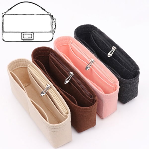 Multi-Pocket Kvinneveske Innlegg Bag Filthåndveske Pink S