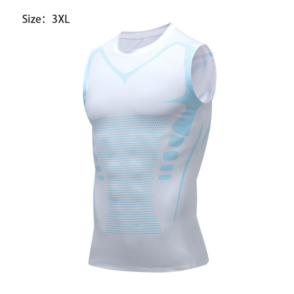 Ioninen muotoiluliivi Sport Hudtighta västar MUSTA white 3XL
