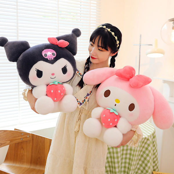 Strawberry Melody Dukke Plys Legetøj Stor Dukke Kuromi 50CM