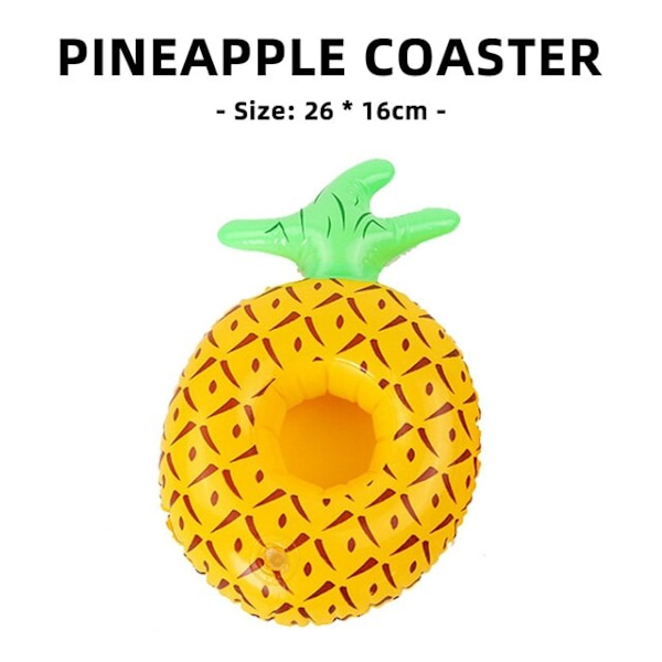 Vand Coasters Flydende oppustelig kopholder Svømmebassin Drikke Float Legetøj pineapple